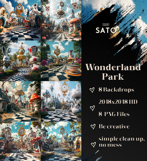 SATO - Wonderland Park backdrops (UNPACK)