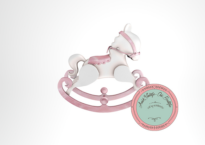 12. rojo - Pastel Dreams - Rocking Horse 5 Li sit swing PINK
