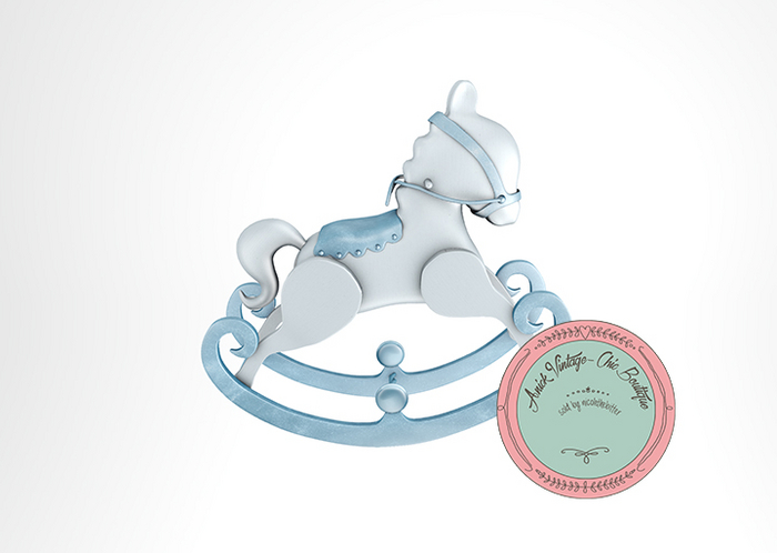 9. rojo - Pastel Dreams - Rocking Horse 5 Li sit swing BLUE