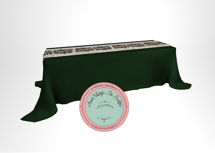 15. rojo - Merry Christmas - Feast Table Green - 2 Li