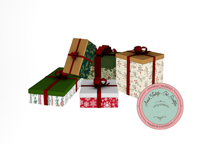 19. rojo - Merry Christmas - Present Boxes - 3 Li
