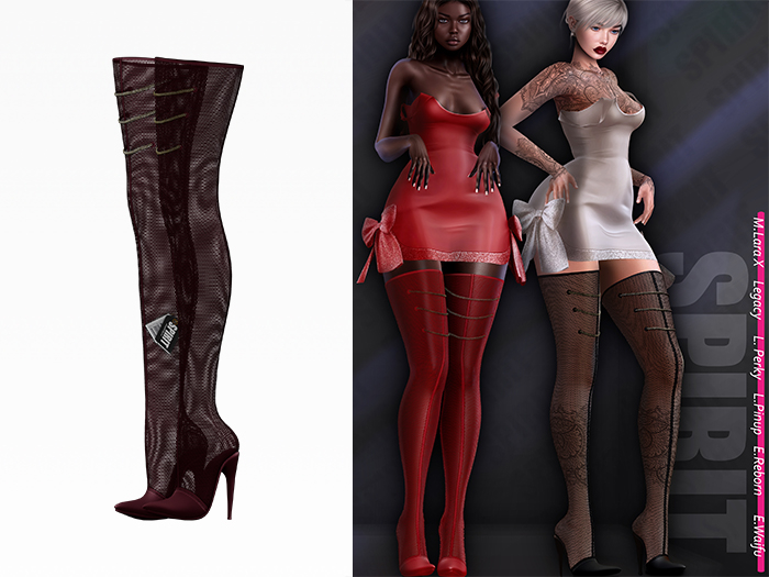 SPIRIT - Panda boots [BURGUNDY]