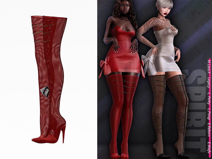 SPIRIT - Panda boots [RED]