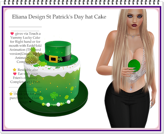 Eliana Design St Patrick's Day Hat Cake
