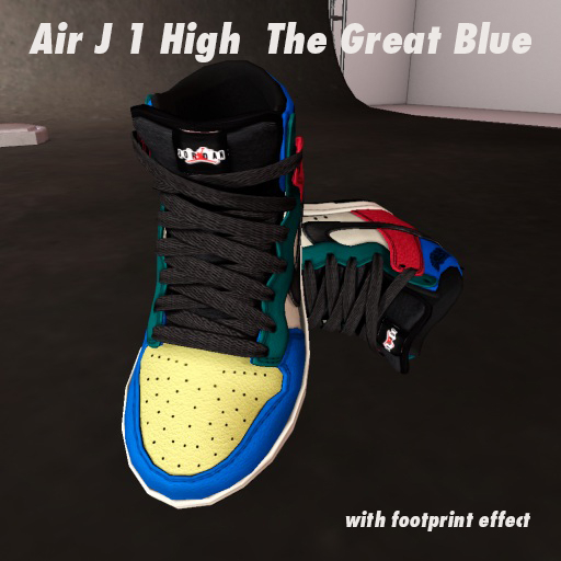 Air J 1 High  The Great Blue(Footprint FX)