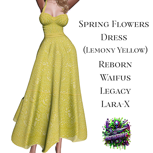 Spring Flower Dress Lemony Yellow by TMS