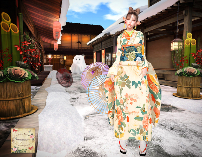 ***Ambrosia***2024KIMONO_Furisode[ecru]