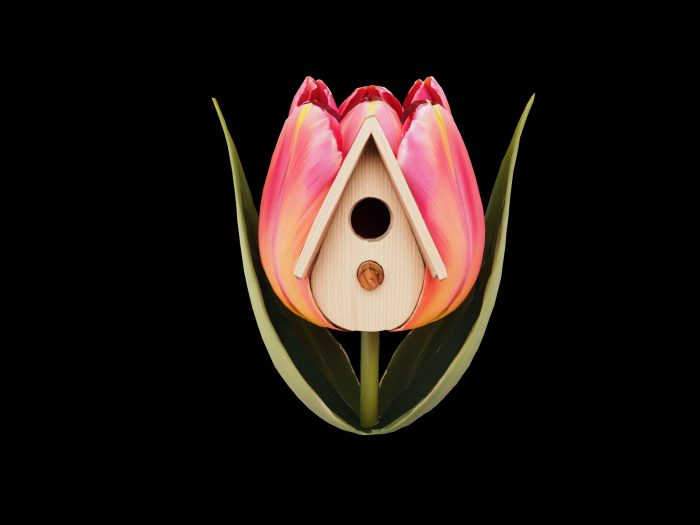 Tulip Birdhouse FULL PERM