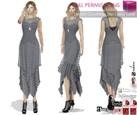 Full Perm French Courtship Slip Dress Grey For Legacy Maitreya 5.3 LaraX Slink Belleza Tonic Ocacin Ebody Reborn
