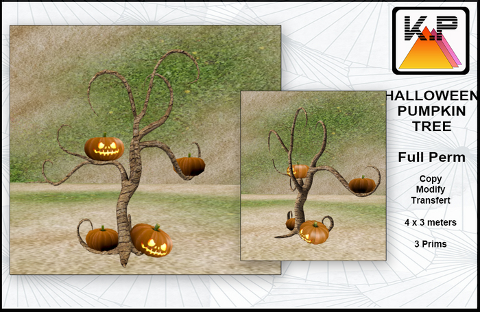 Halloween pumpkins tree full perm