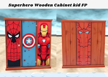 (AL) Superhero Wooden Cabinet kid FP