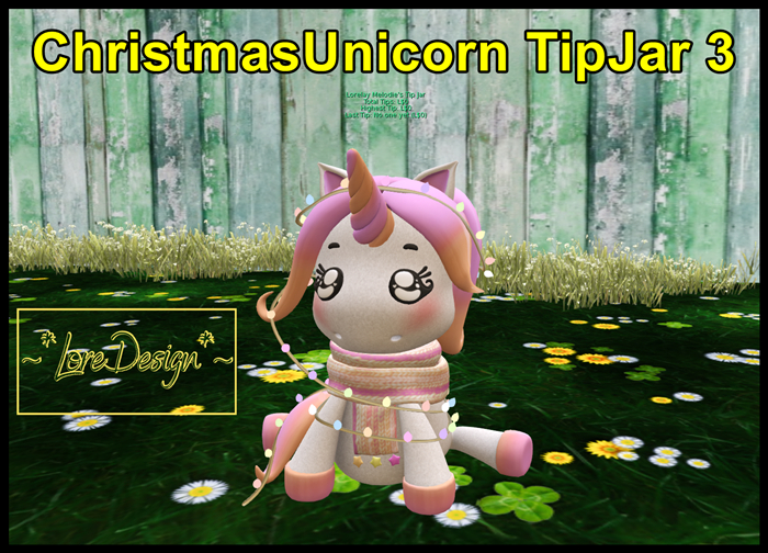 ~*LoreDesign*~ ChristmasUnicorn TipJar 3