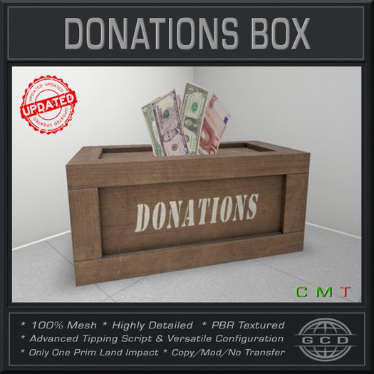 Donations Box Tip Jar
