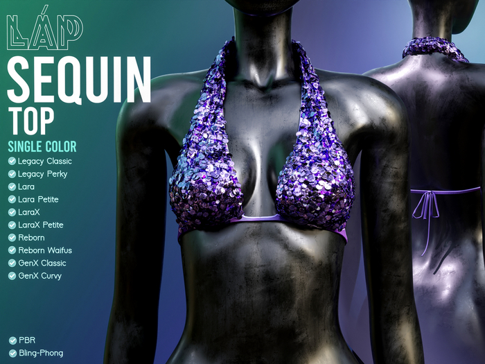 Sequin Top by LAP (Violet)