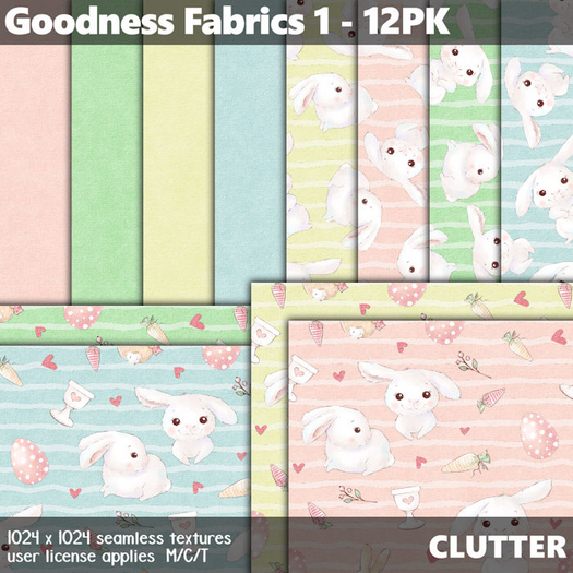 Clutter - Goodness Fabrics 1 - 12PK