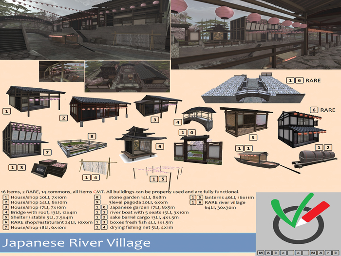 * M^2 * Japanese River village Full Set