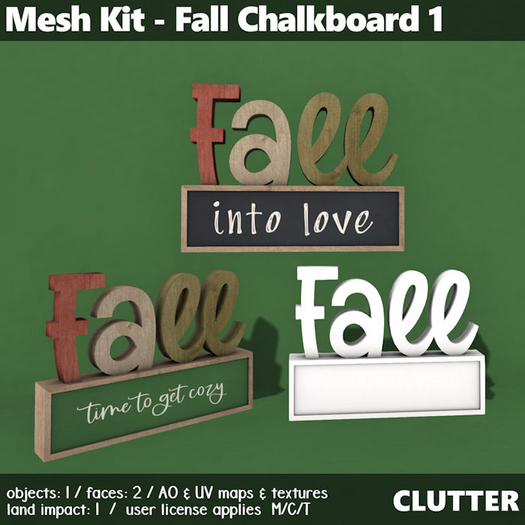 Clutter - Mesh Kit - Fall Chalkboard 1