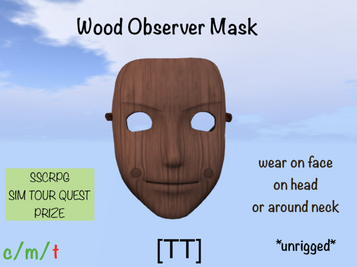 [TT] SSCRPG 23 Wood Observer Mask Pack