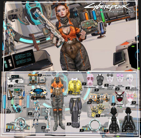 18 - RARE - [SUGAR DOLLS] CYBERPUNK - TOXIC MASK BLACK