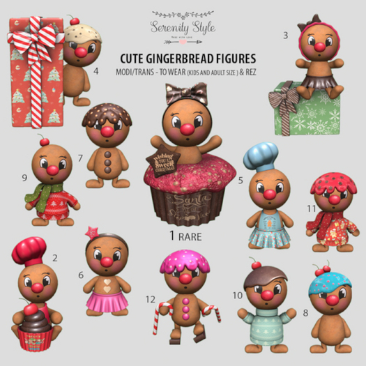 1. Serenity Style- Cute Gingerbread Figure - RARE