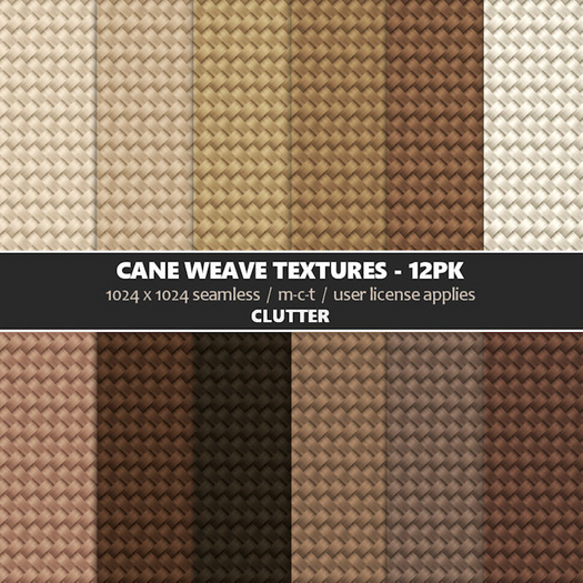 Clutter - Cane Weave Textures - 12PK