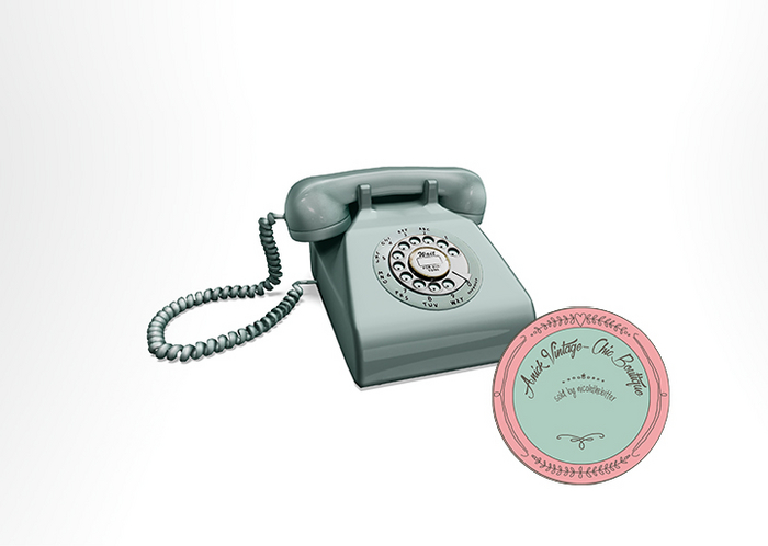 -tb- Rotary Phone - Blue