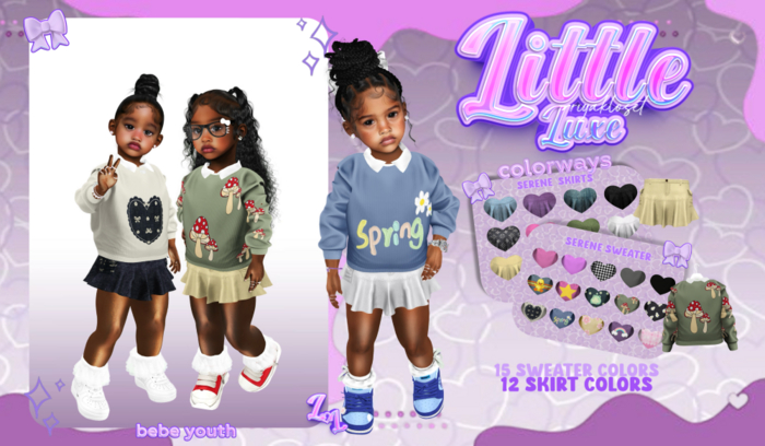 LUXE- "Serene set" WHITE skirt