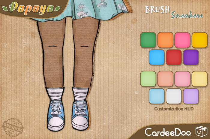 :Papaya: BRUSH Sneakers - CardeeDoo FATPACK