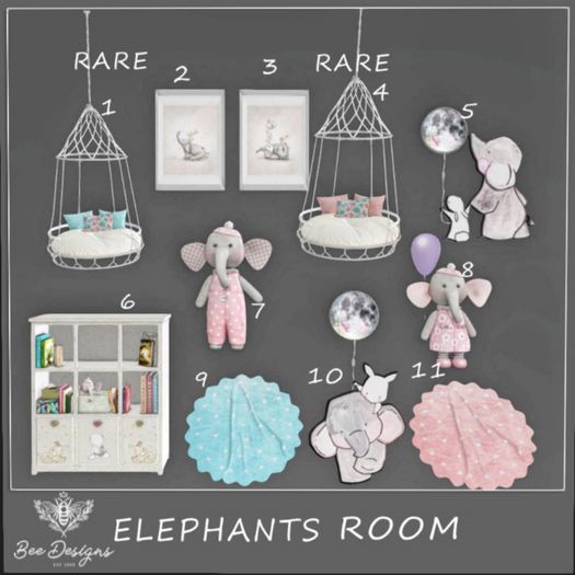 06 Bee Designs Elephants Bedroom