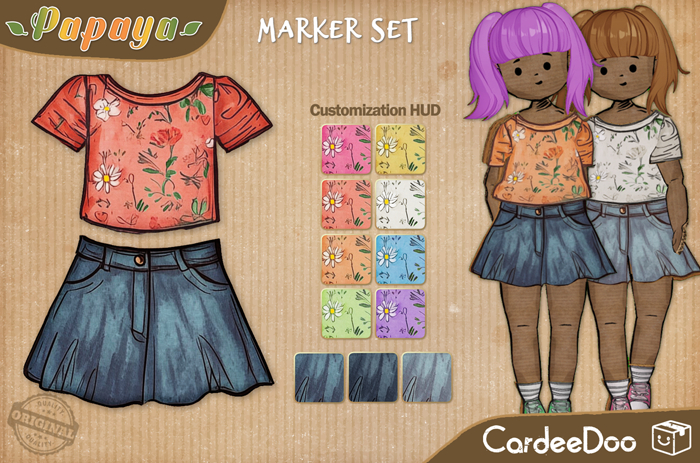 :Papaya: MARKER Set - CardeeDoo DEMO