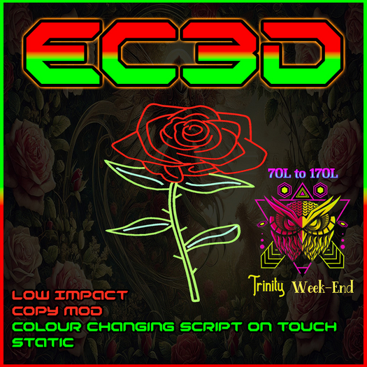 EC3D Rose Neon Sign