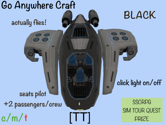 [TT] SSCRPG Silent Go Anywhere Craft - BLACK