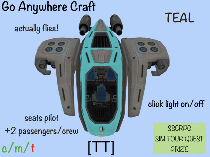 [TT] SSCRPG Silent Go Anywhere Craft - TEAL