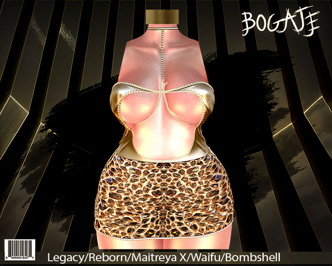 BOGATE _ Night Dress_GOLD  Diamond