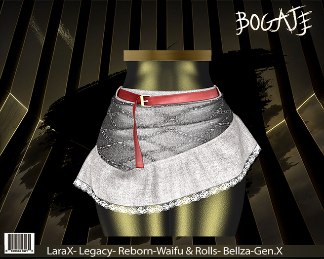 BOGATE _ Sokar_Skirt_ Jeans Gray