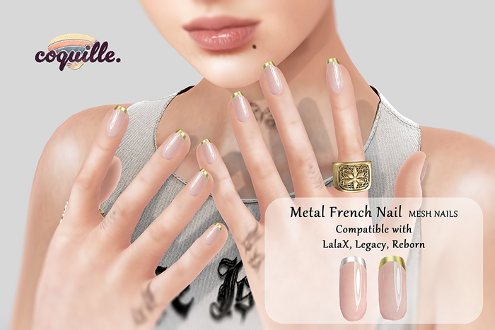 coquille. - Metal French Nail 
