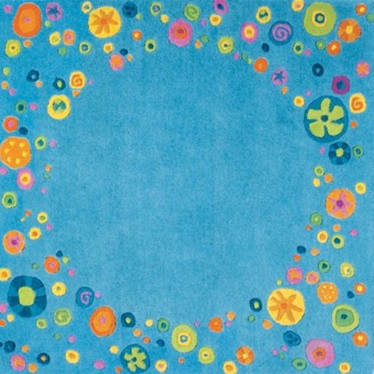 Blue & Orange Kids Rug
