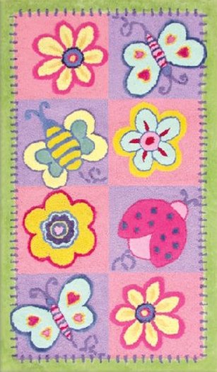 Butterfly Flower Kids Rug