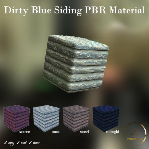PBR Material - Dirty Blue Siding