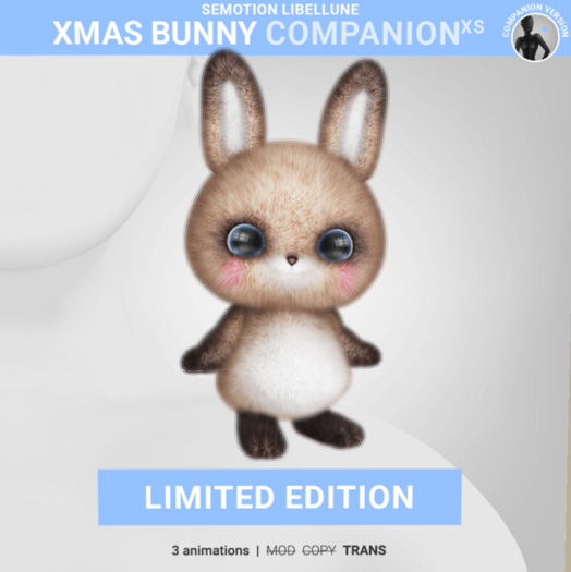 SEmotion Libellune Xmas Bunny XS Companion LIMITED