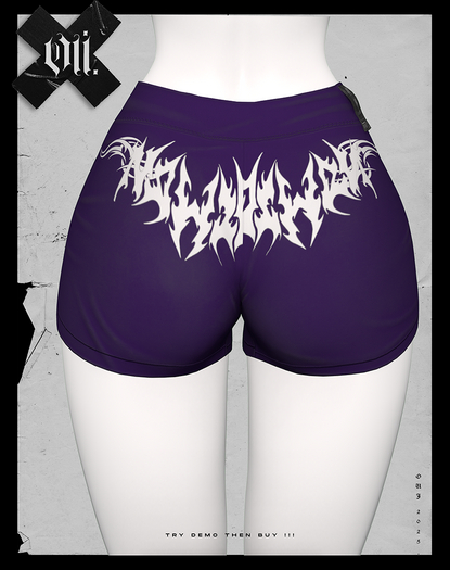 -OUI- Pulssy Ink Shorts Purple