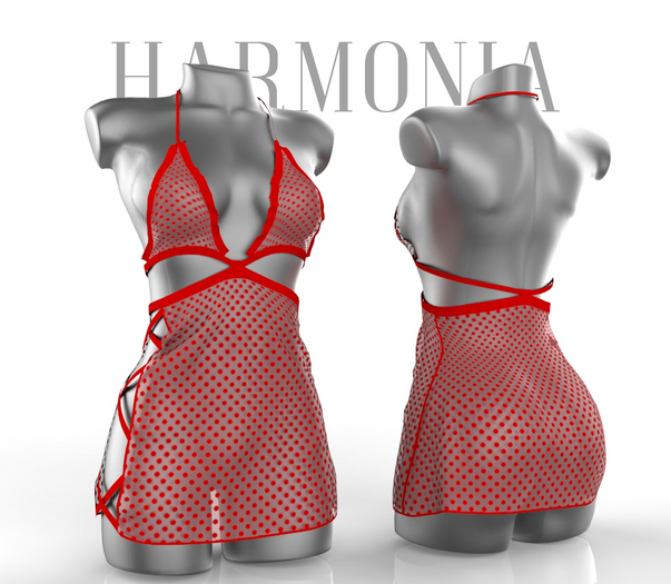 Red Sheer Petite Dress