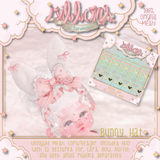 {Ribbons} Bunny Hat {Box}