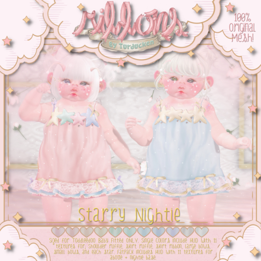 {Ribbons} Starry Nightie - Rose {Box}