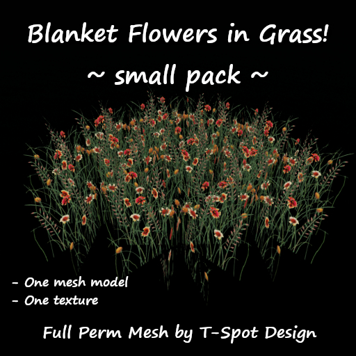 T-Spot Mesh - Blanket Flowers in Grass - Small P. - FP - LI=0.5