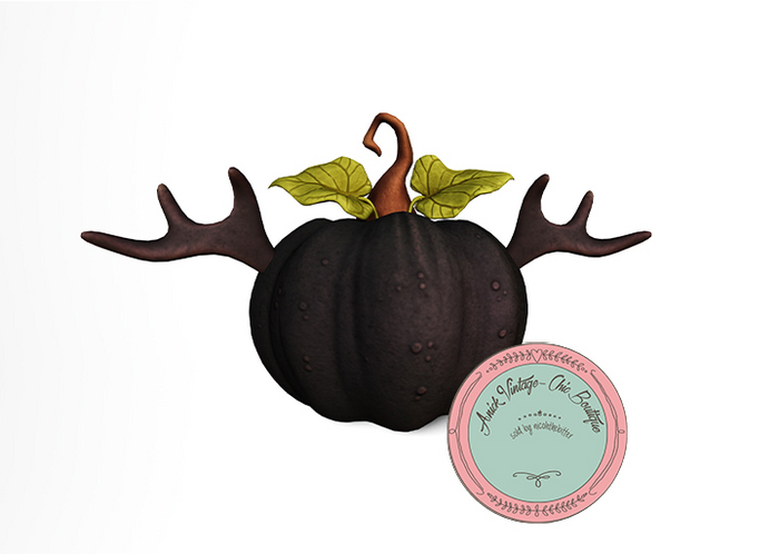 7.YOKAI - Crow pumpkin - Deer pumpkins [black]