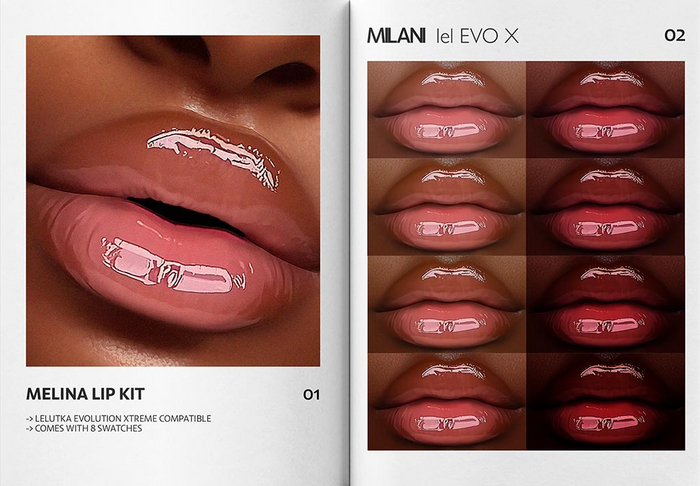 MILANI - "MELINA" LIP KIT / FATPACK