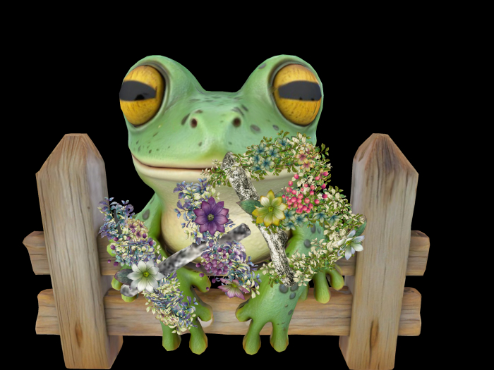 HB: Frog Fence Statue FuLL PERM