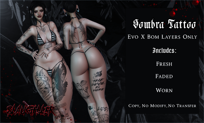 // SLAUGHTER // SOMBRA TATTOO (BOM)