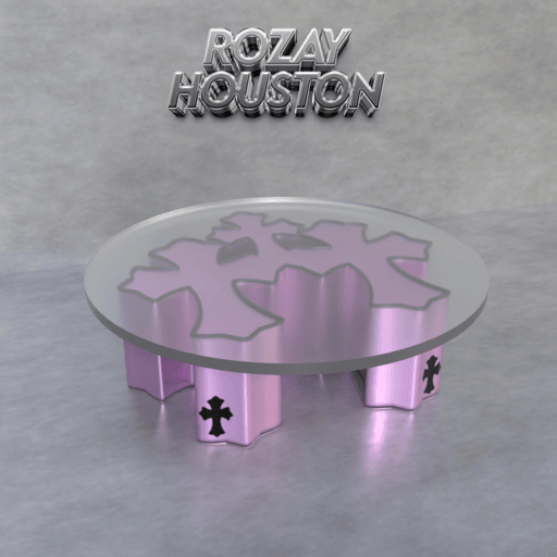 RozayHouston-Tri Cross Table (Pink)